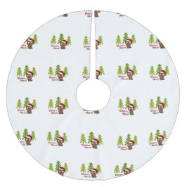 ビーバーメリー!クリスマスビーバー ブラッシュドポリエステルツリースカート