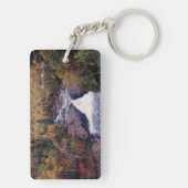 ビーバーリバー滝の長方形アクリルキーチェーン キーホルダー (裏面)