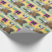 ビーバーリビングウィルスリックおもしろいロンドン ラッピングペーパー (角)