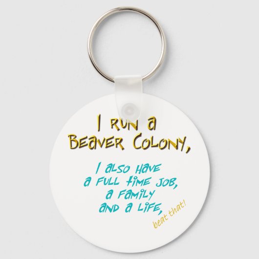 ビーバーリーダーターコイズ キーホルダー (正面)