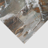 ビーバー冬の風景絵画のデコページ 薄葉紙 (詳細)