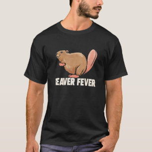 ビーバー動物齧歯動物のためのビーバー熱 Tシャツ