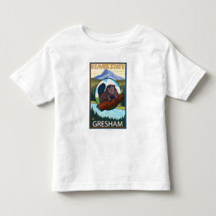 ビーバー及びMt.のフード- Gresham、オレゴン トドラーTシャツ