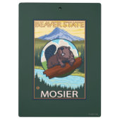 ビーバー及びMt.のフード- Mosier、オレゴン クリップボード (裏面)