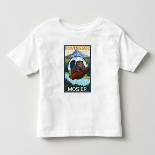 ビーバー及びMt.のフード- Mosier、オレゴン トドラーTシャツ