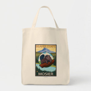ビーバー及びMt.のフード- Mosier、オレゴン トートバッグ