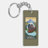 ビーバー及びMt.のフード- Odell、オレゴン キーホルダー (正面左)