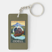 ビーバー及びMt.のフード- Odell、オレゴン キーホルダー (裏面)