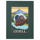ビーバー及びMt.のフード- Odell、オレゴン クリップボード (裏面)