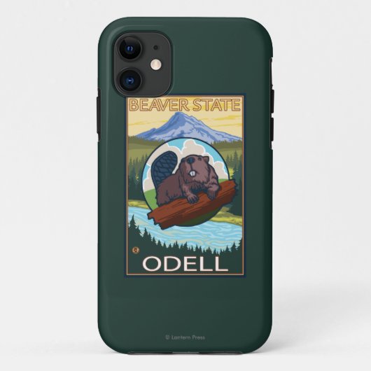 ビーバー及びMt.のフード- Odell、オレゴン Case-Mate iPhoneケース (裏面)