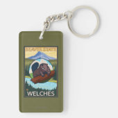 ビーバー及びMt.のフード- Welches、オレゴン キーホルダー (裏面)