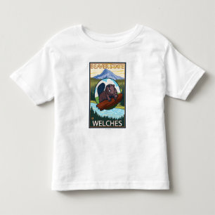 ビーバー及びMt.のフード- Welches、オレゴン トドラーTシャツ