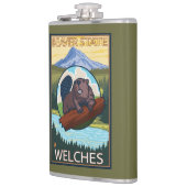 ビーバー及びMt.のフード- Welches、オレゴン フラスク (左)