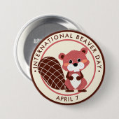 ビーバー国際的デー 缶バッジ (正面&裏面)