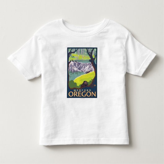 ビーバー家族- Medford、オレゴン トドラーTシャツ (正面)