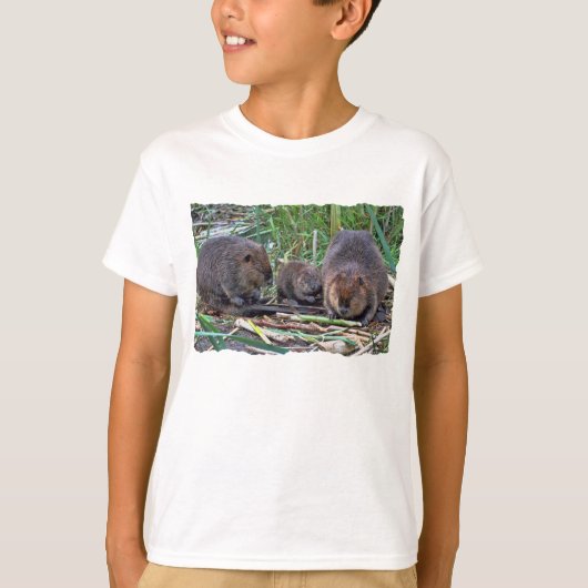 ビーバー家族 Tシャツ (正面)