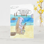 ビーバー対ペンキのバースデー・カード カード (黄色い花)