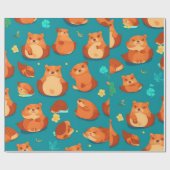 ビーバー水の色パタカラフルンパーソナライズされた ラッピングペーパー (フラット)