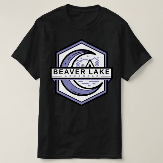 ビーバー湖アーカンサスムーンシャインヘキサ Tシャツ (デザイン正面)
