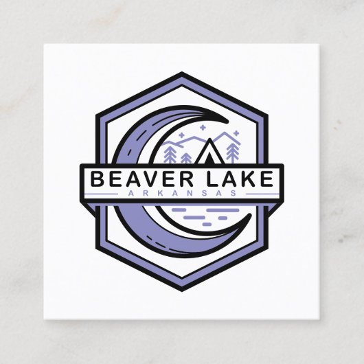 ビーバー湖アーカンサスムーンヘキサ スクエア名刺 (正面)