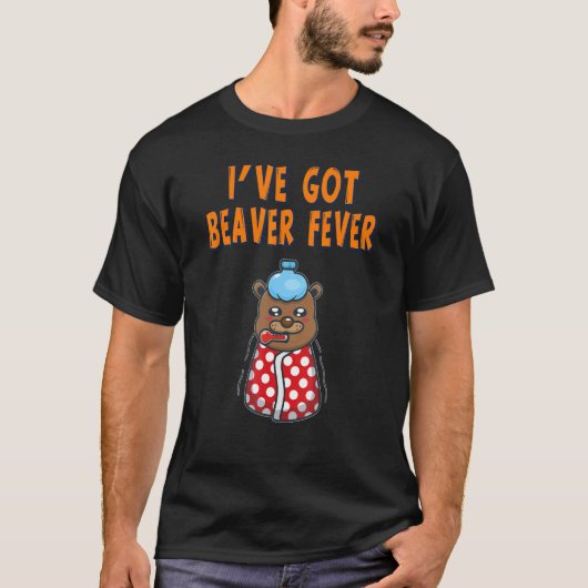 ビーバー熱得かわいいジョーク1 Tシャツ (正面)