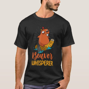 ビーバー狩りハンターフォレストアニマルビーバーウィスペ Tシャツ
