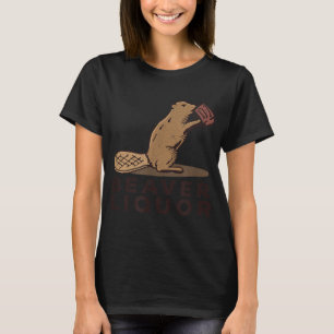 ビーバー酒飲み Tシャツ