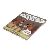 ビーバー間抜けギャグおもしろい漫画 タイル (側面)