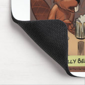 ビーバー間抜けギャグおもしろい漫画 マウスパッド (コーナー)