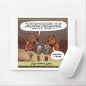 ビーバー間抜けギャグおもしろい漫画 マウスパッド (マウス)