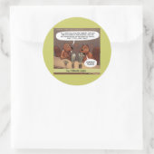 ビーバー間抜けギャグおもしろい漫画 ラウンドシール (バッグ)