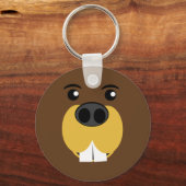 ビーバー顔 キーホルダー (正面)