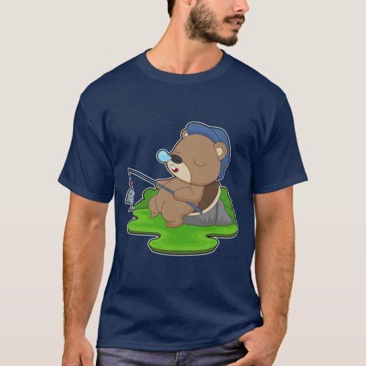 ビーバー アングラー 釣り フィッシング Tシャツ (正面)