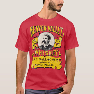 ビーバー・バレー・ウィスキー - ペンシルベニア州ビーバーフォールズ Tシャツ