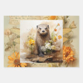 ビーバー&フラワーズインスパイアヴィンテージ ラッピングペーパーシート (正面2)