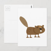 ビーバー ポストカード (正面/裏面)