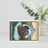 ビーバー&マウントフッド – コロンビアリバー峡谷、または ポストカード (スタンド正面)