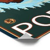 ビーバー&マウントフッド – ポートランド，オレゴン ポスター (角)