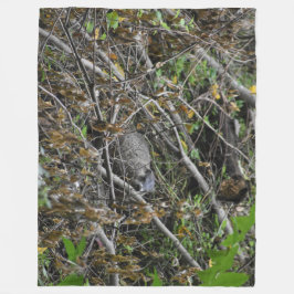 ビーバ忙しー フリースブランケット