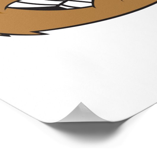 ビーバ怒ー顔 ポスター (角)