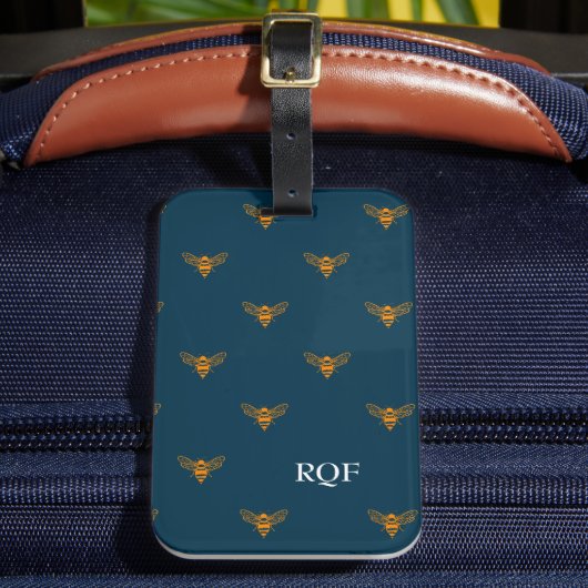 ビーパターンイニシャルモノグラム ラゲッジタグ (正面インサイチュ2)