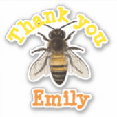 ビーパーソナライズされたありがとう シール (正面)