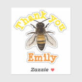 ビーパーソナライズされたありがとう シール (シート)