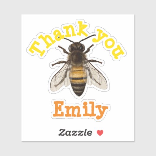 ビーパーソナライズされたありがとう シール (シート)