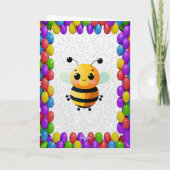 ビーパーソナライズされたおもしろいグリーティング誕生日カード カード (裏面)