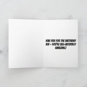 ビーパーソナライズされたおもしろいグリーティング誕生日カード カード (内部)