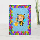 ビーパーソナライズされたおもしろいグリーティング誕生日カード カード (裏面)