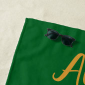 ビーパーソナライズされたとワイルドフラワー –  ビーチタオル (インサイチュ)