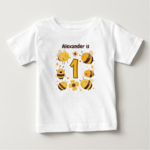 ビーパーソナライズされたをテーマにした誕生日 ベビーTシャツ