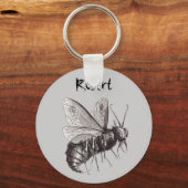 ビーパーソナライズされたウィングズキーチェーンスカル付き キーホルダー (正面)